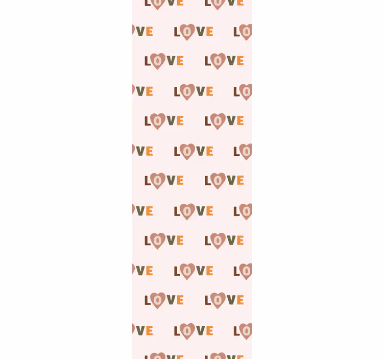 Roleta dla dzieci w pastelowym stylu z napisem "love" - TenStickers