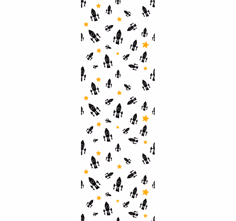 Roleta dla dzieci czarne rakiety - TenStickers