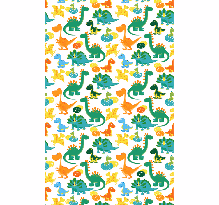 Roleta dla dzieci w kolorowy wzór dinozaurów - TenStickers