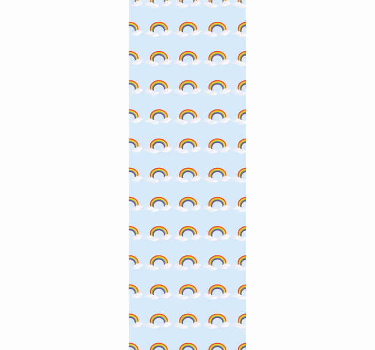 Roleta dla dzieci kolorowa tęcza i chmury - TenStickers
