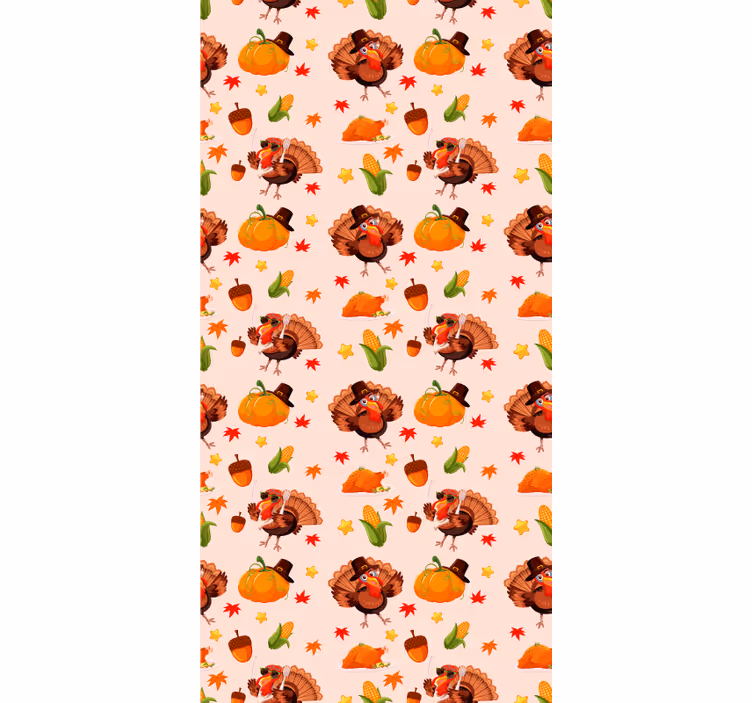 Roleta dla dzieci z fajnymi indykami na Święto dziękczynienia - TenStickers