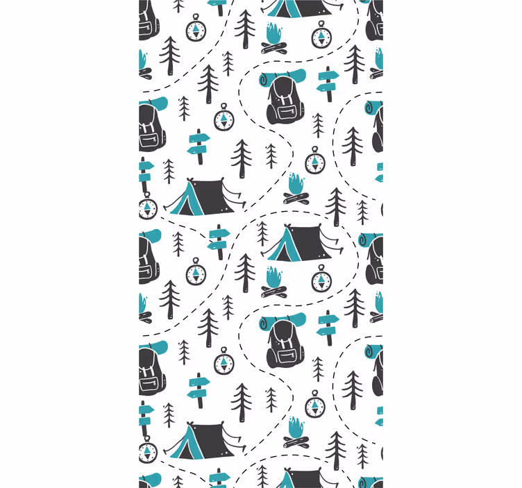Roleta dla dzieci w leśny wzór campingowy - TenStickers