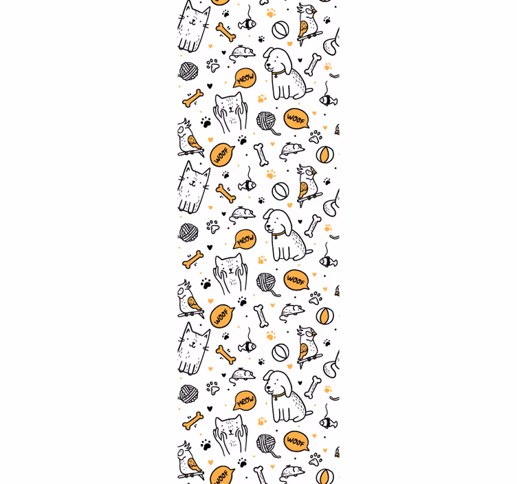 Roleta dla dzieci w stylu rysunków kotów i psów - TenStickers