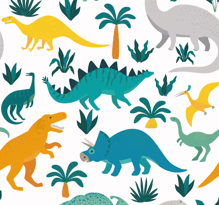 Roleta dla dzieci dinozaury z drzewami - TenStickers