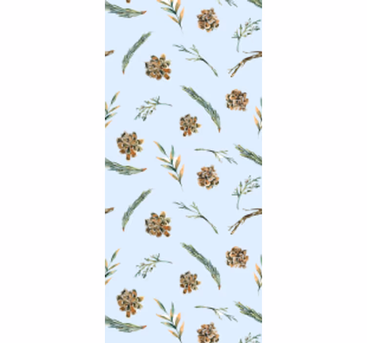 Roleta do biura w niebieskie kwiaty akwarelowe - TenStickers