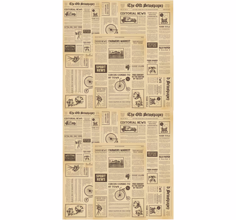 Roleta do biura w stylu vintage amerykańskiej gazety - TenStickers