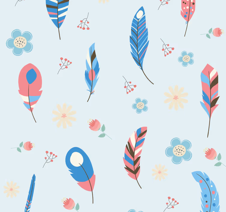Roleta dla nastolatka w stylu boho z piórami - TenStickers