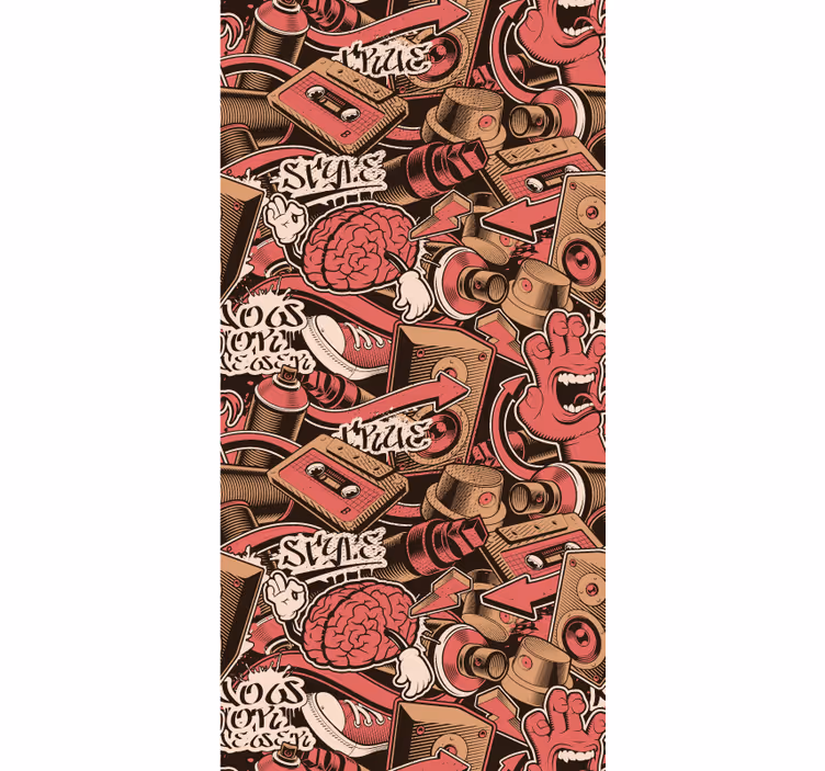 Roleta dla nastolatka w czerwonym graffiti - TenStickers