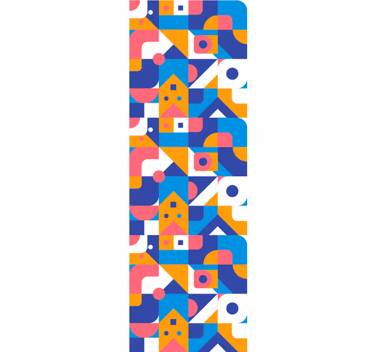 Roleta dla nastolatka kolorowa mozaika geometryczna - TenStickers