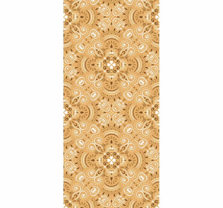 Roleta dla nastolatka w vintage beżowy wzór ornamentalny - TenStickers