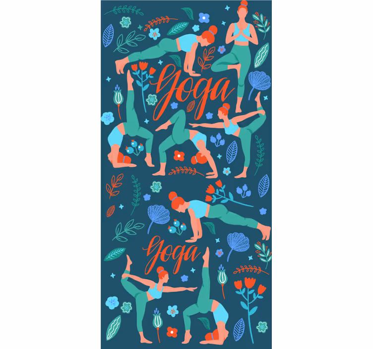 Roleta dla nastolatka kobieta ćwicząca jogę - TenStickers