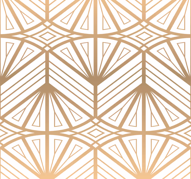 Nowoczesna roleta złoty wzór geometryczny - TenStickers