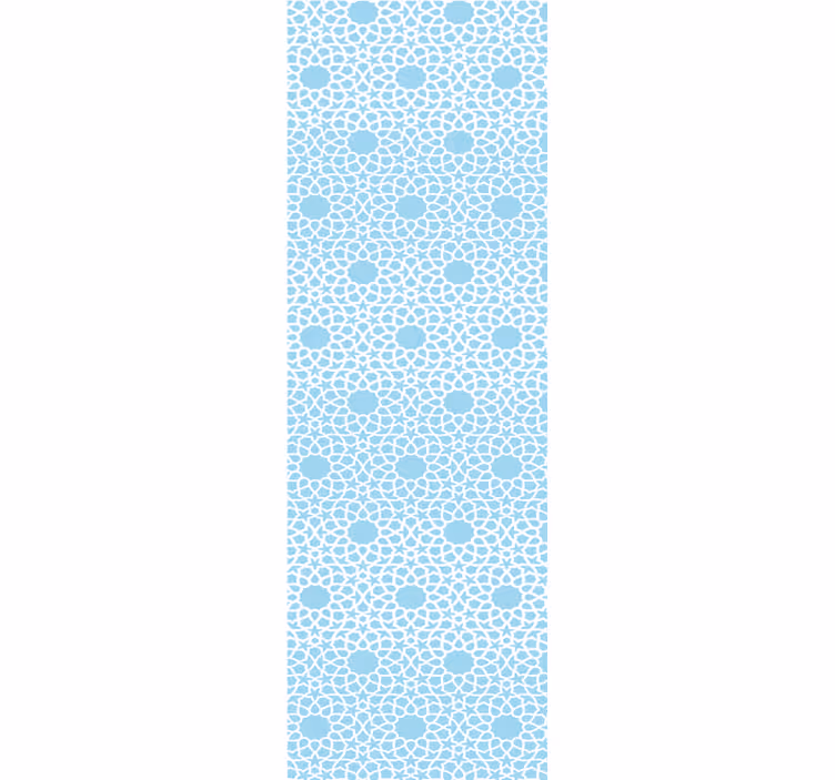 Nowoczesna roleta w biało-niebieski wzór geometryczny - TenStickers