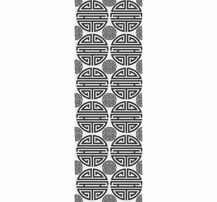 Nowoczesna roleta w azjatyckim geometrycznym wzorze - TenStickers