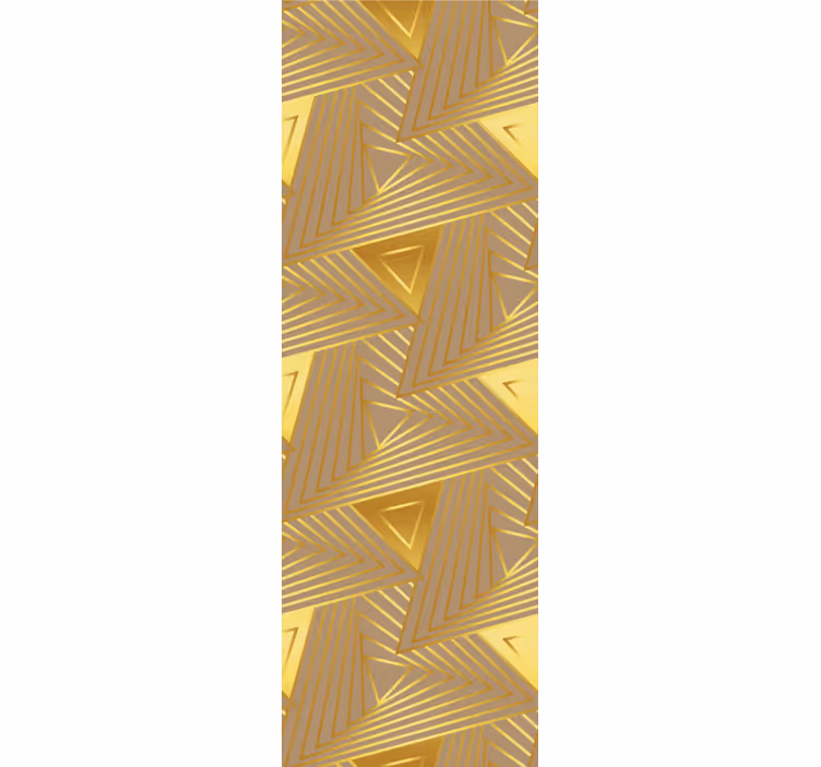 Nowoczesna roleta w eklektyczny złoty wzór geometryczny - TenStickers