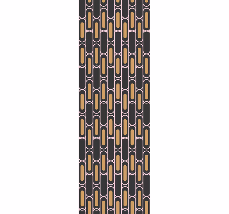 Nowoczesna roleta w brązowo-różowy geometryczny wzór - TenStickers