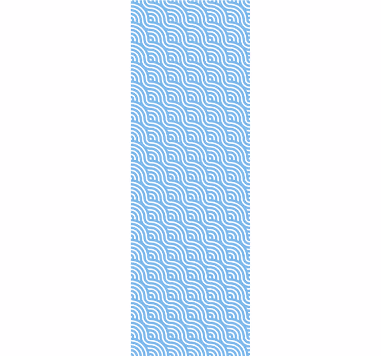 Nowoczesna roleta małe niebieskie fale - TenStickers