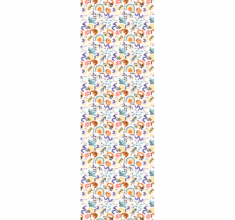Nowoczesna roleta organiczny płaski wzór abstrakcyjny - TenStickers