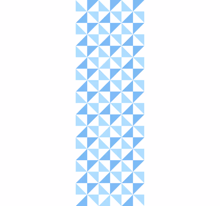 Nowoczesna roleta w niebieskie trójkąty - TenStickers