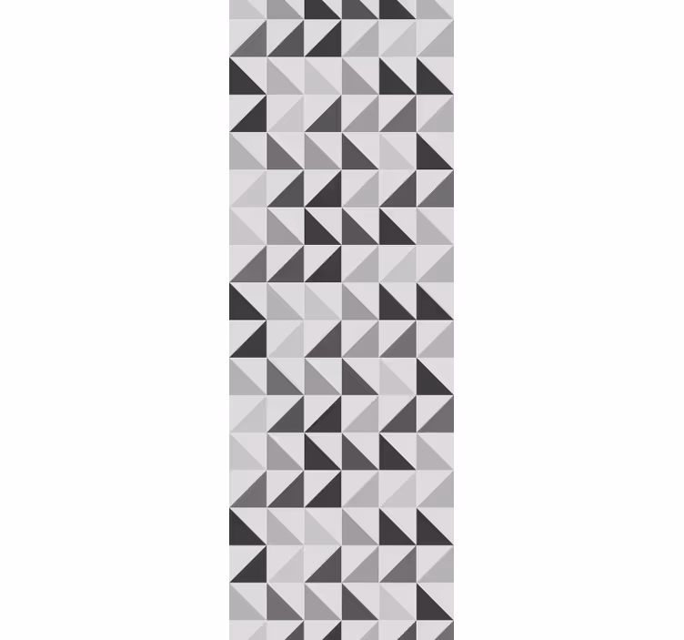 Szara roleta w geometryczne trójkąty - TenStickers