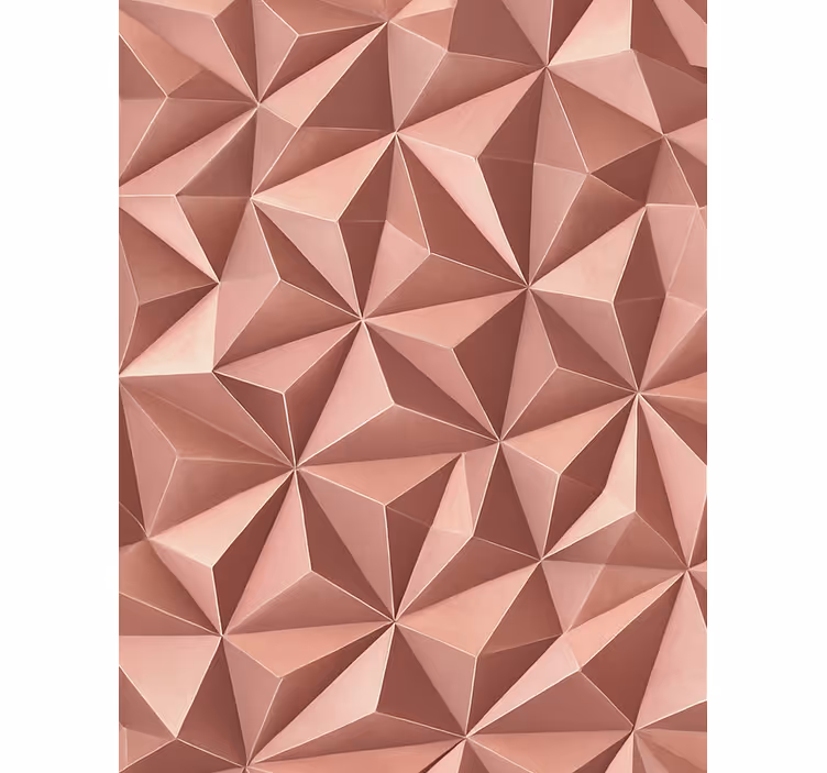 Różowa roleta w abstrakcyjne geometryczne złoto różowe - TenStickers
