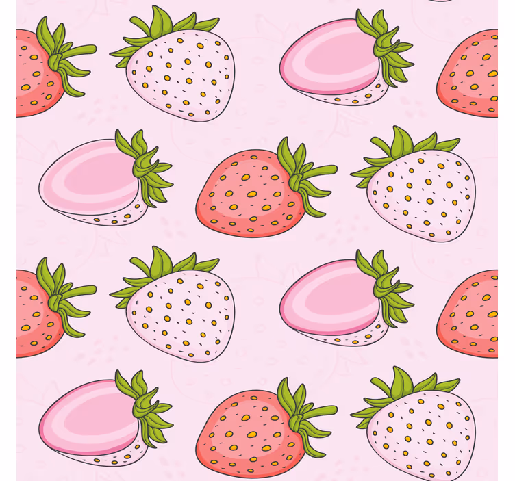 Roleta do kuchni w truskawki różowe i czerwone - TenStickers