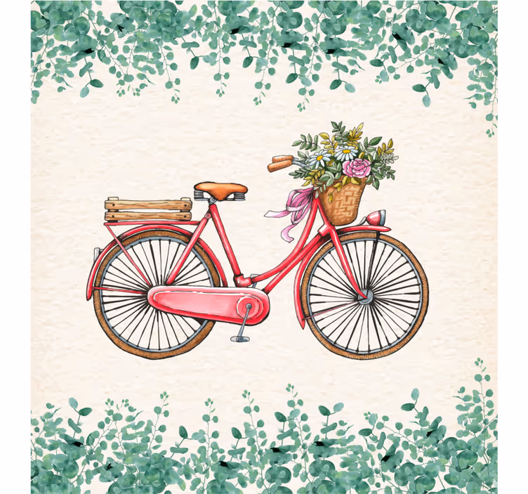 Roleta do salonu w stylu vintage z rowerem - TenStickers