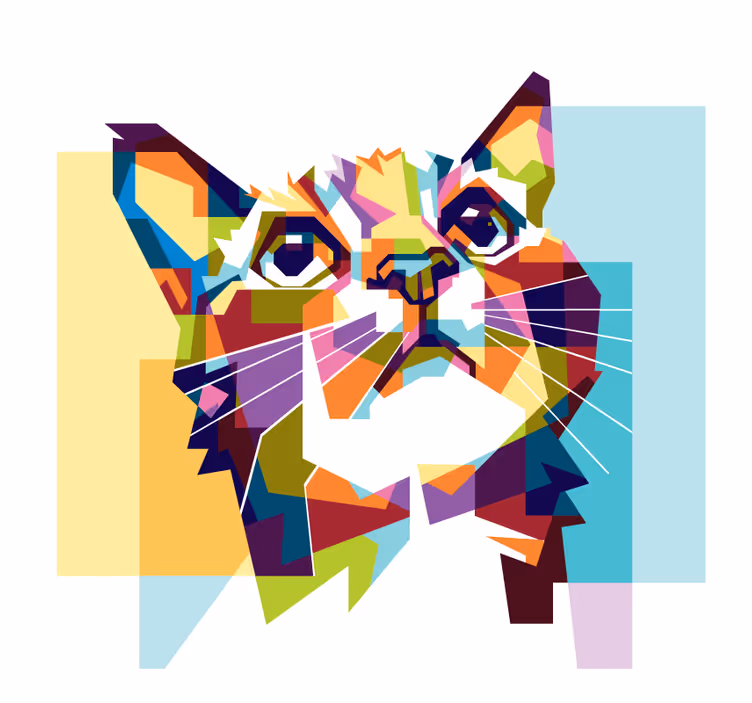 Roleta do salonu kolorowe koty - TenStickers