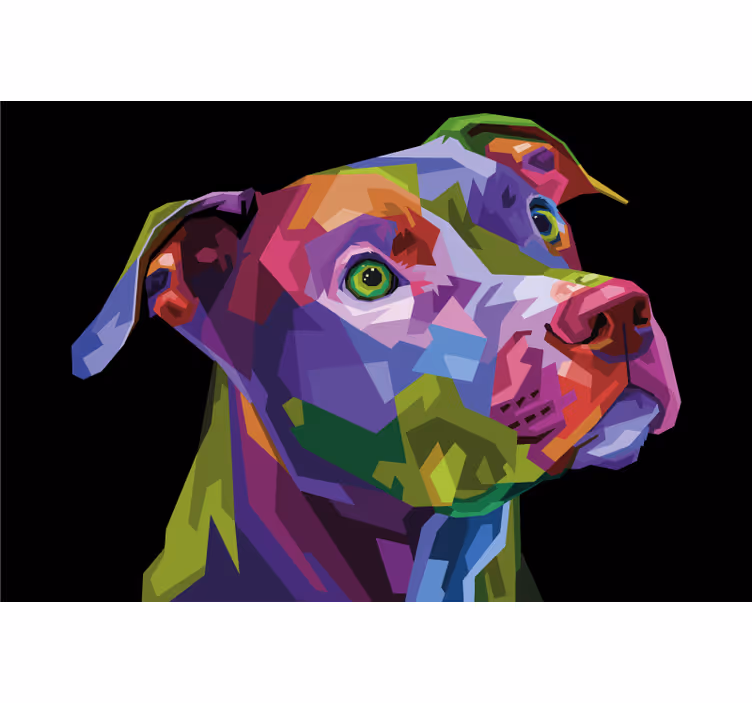Roleta do salonu nowoczesny multikolorowy pitbull - TenStickers