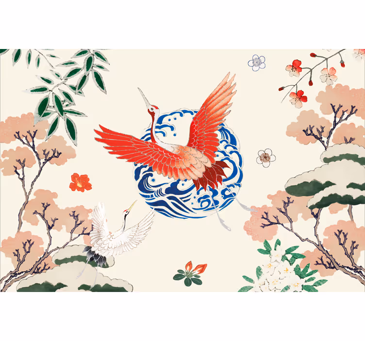 Roleta do salonu w stylu chinoiserie - TenStickers