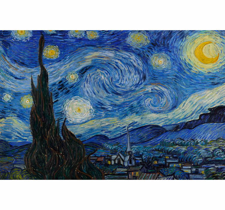 Roleta do salonu gwiaździsta noc van gogha - TenStickers
