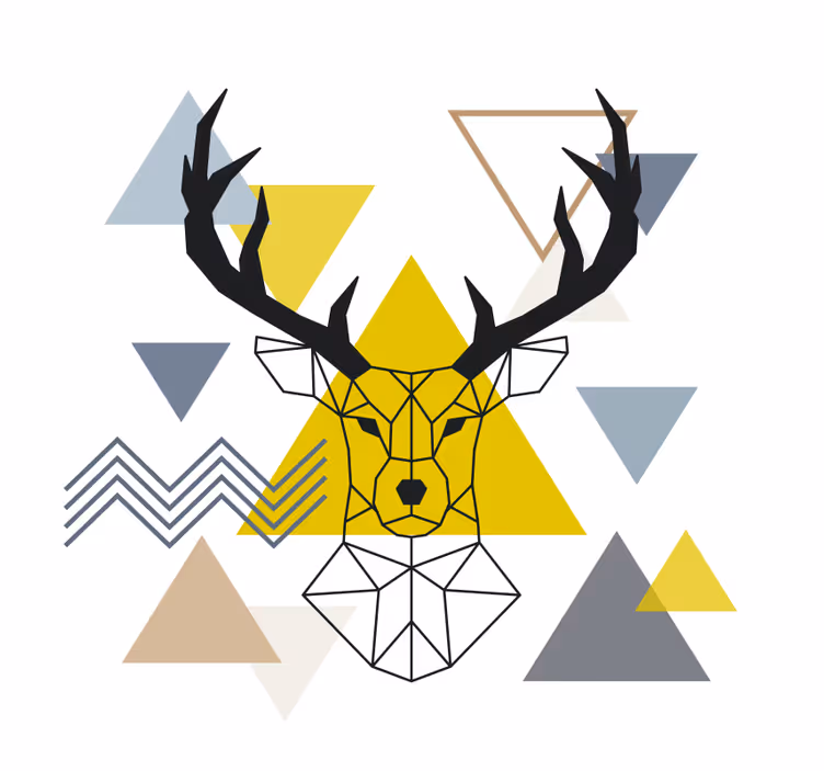 Roleta do salonu geometryczny jeleń - TenStickers
