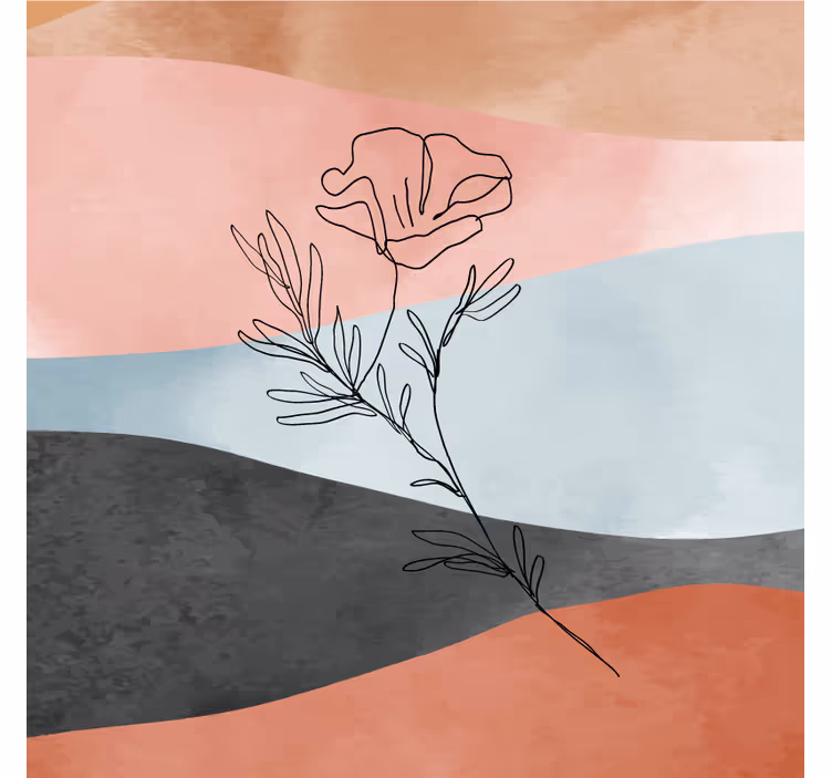 Roleta do salonu w stylu akwarelowym abstrakcyjnym - TenStickers