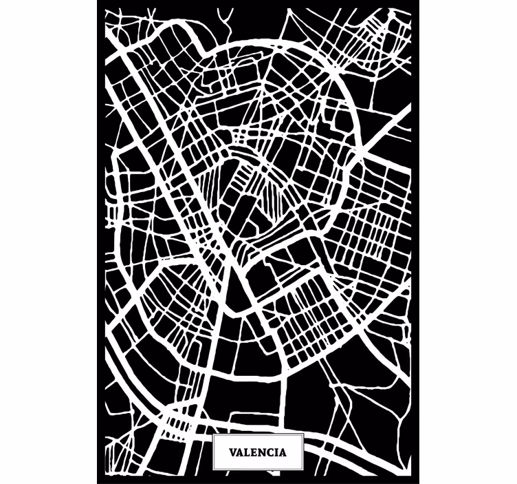 Roleta do salonu mapa topograficzna walencji - TenStickers