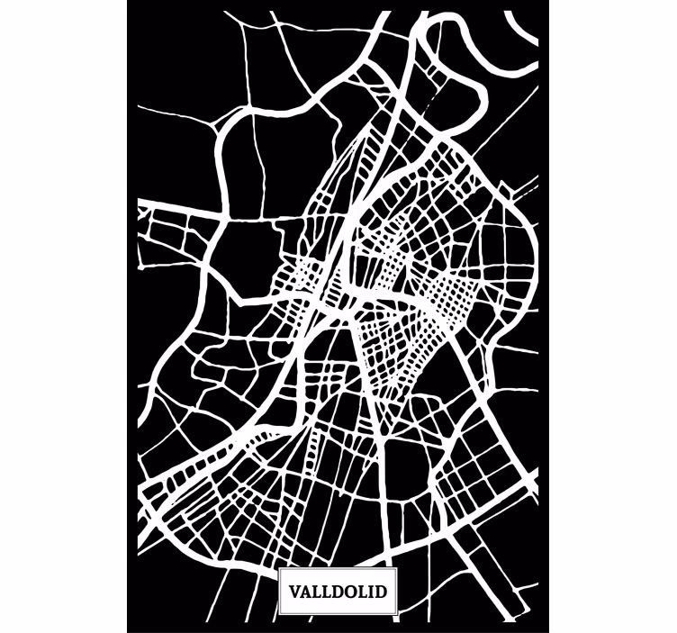 Roleta do salonu mapa topograficzna valladolid - TenStickers