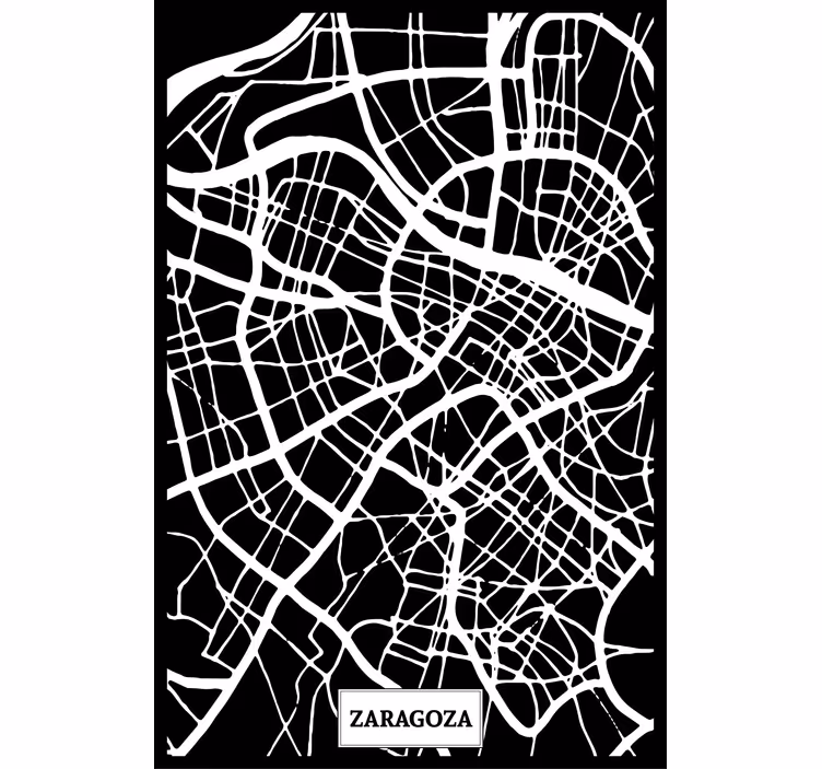 Roleta do salonu mapa topograficzna zaragoza - TenStickers