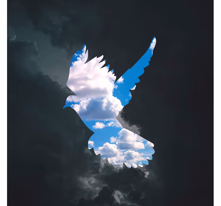 Roleta do salonu z gołębiem rené magritte'a - TenStickers