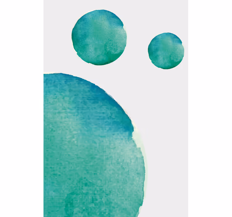 Roleta do salonu akwarelowy abstrakt w kolorze aquamarine - TenStickers