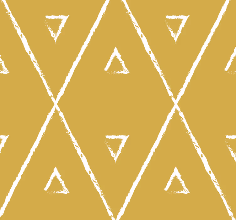 Żółta roleta w geometryczny wzór rombów - TenStickers