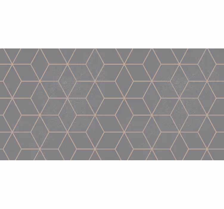 Szara roleta w geometryczny szary wzór heksagonów - TenStickers