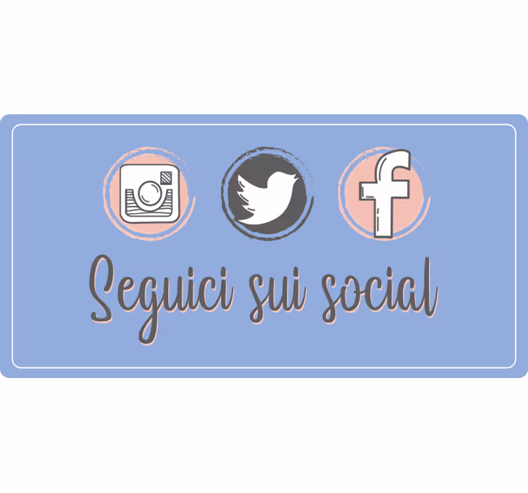 Fioletowa roleta z reklamą w mediach społecznościowych - TenStickers