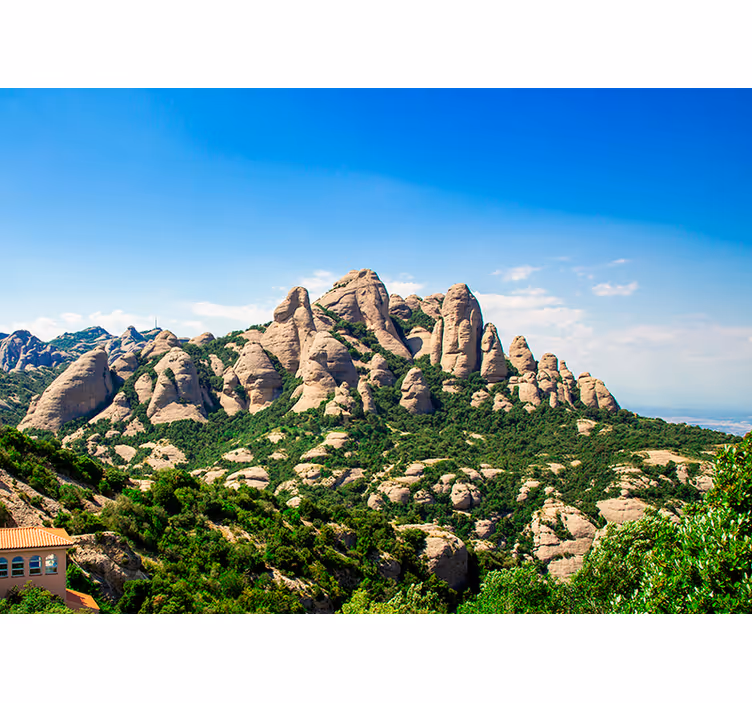 Roleta do salonu fotomural góry katedralnej montserrat - TenStickers