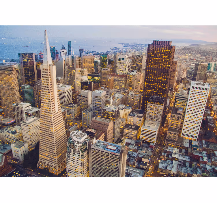 Roleta do salonu z wieżowcami san francisco - TenStickers