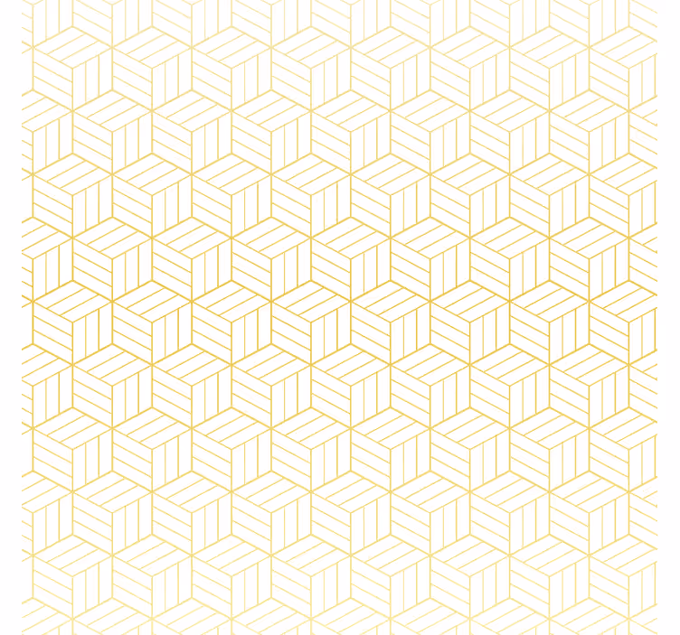Nowoczesna roleta w geometryczne złote sześciany - TenStickers