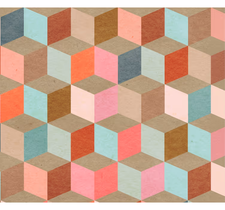 Nowoczesna roleta w pastelowy geometryczny wzór - TenStickers