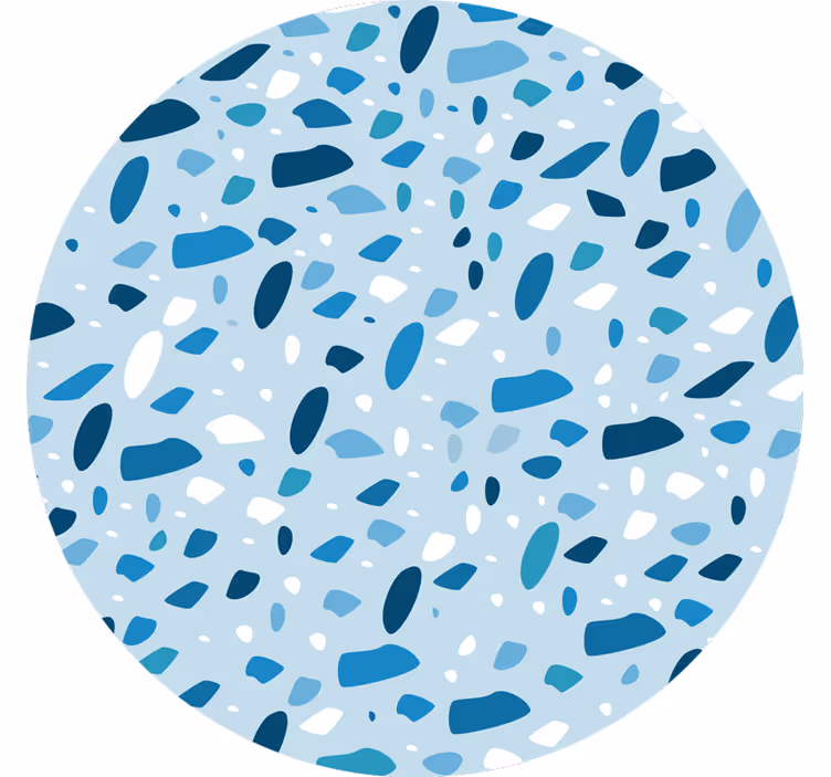 Niebieska roleta w niebieską teksturę terrazzo - TenStickers