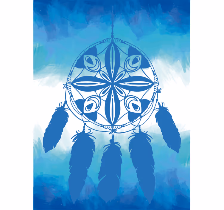 Niebieska roleta w ornamentalne marzenia - TenStickers