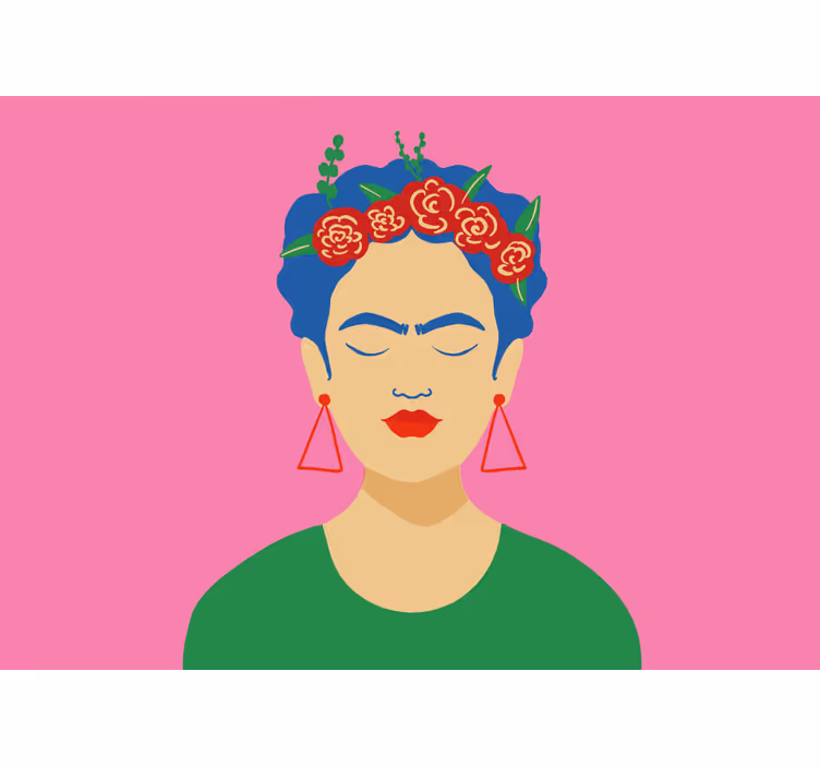 Roleta do salonu w stylu pop art fridy kahlo - TenStickers