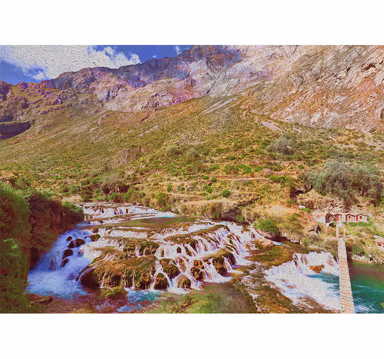 Roleta do salonu wodospady huancaya - TenStickers