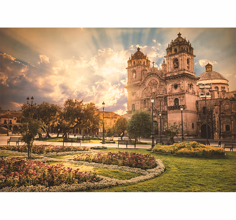 Roleta do salonu w andyjskim mieście cusco - TenStickers